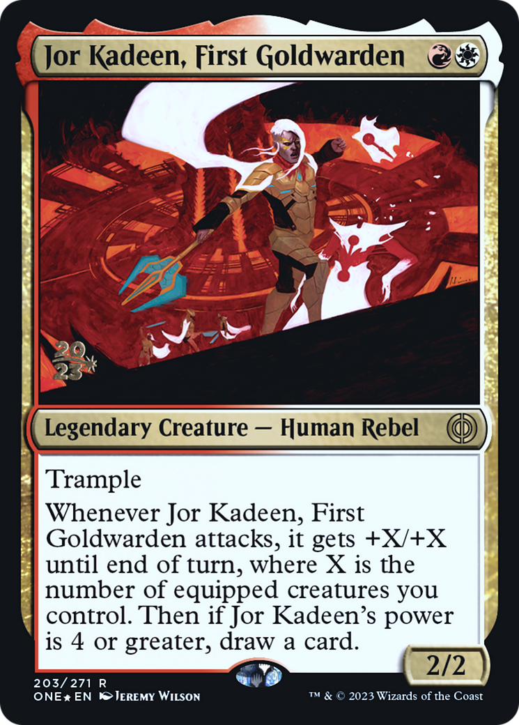 Jor Kadeen, First Goldwarden (PRE-203S) [Phyrexia: All Will Be One Promos] Foil MTG Single Wizards of the Coast