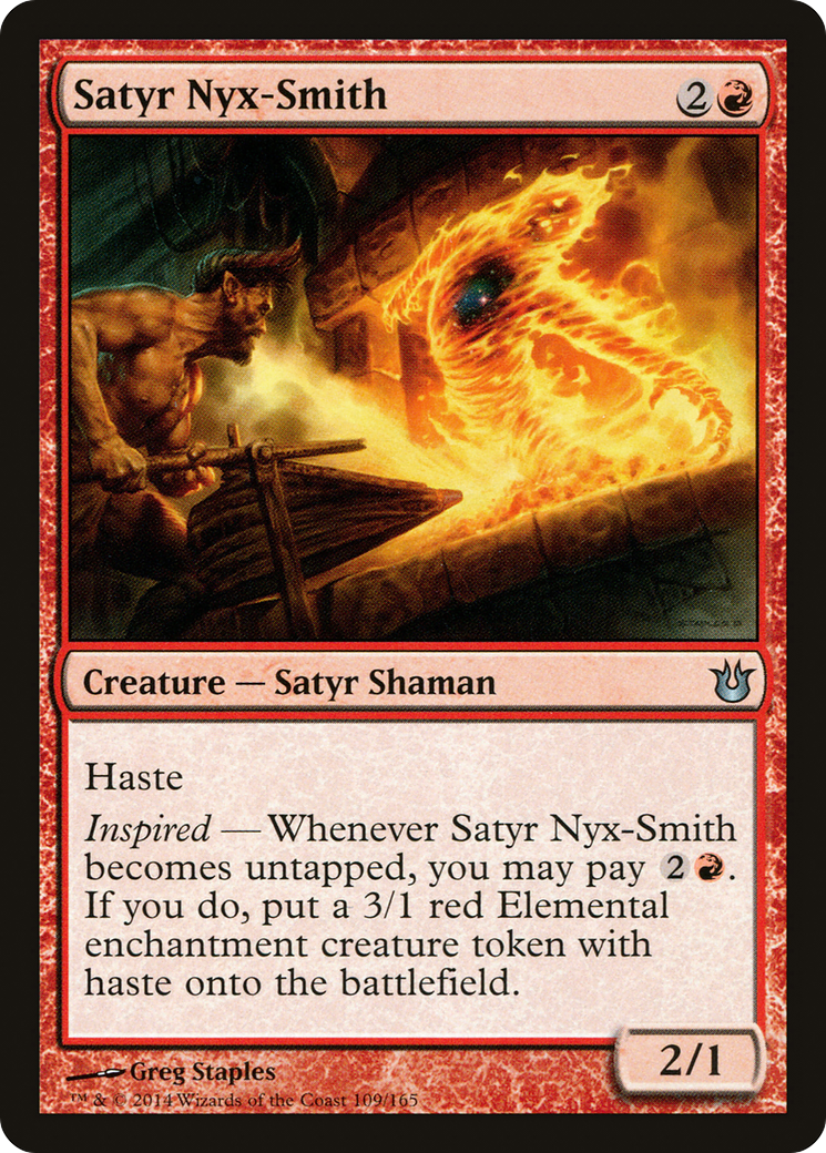 Satyr Nyx-Smith (BNG-109) [Born of the Gods] Foil MTG Single Wizards of the Coast