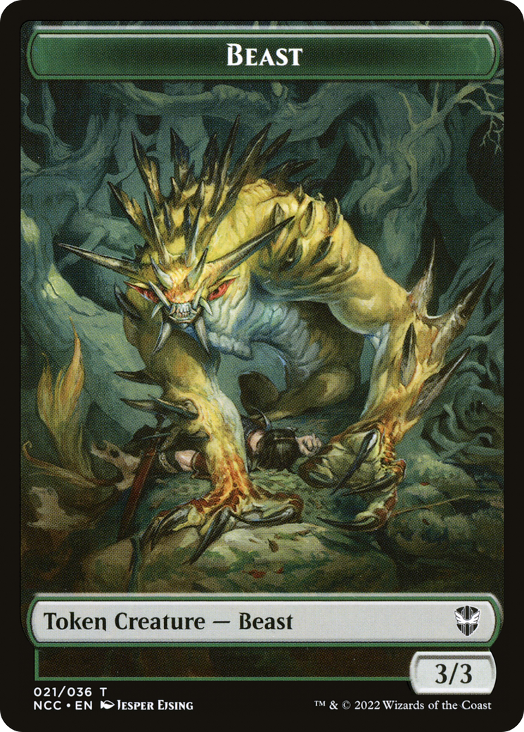 Beast (TNCC-021) [Tokens] New Capenna Commander Tokens Foil MTG Single Wizards of the Coast