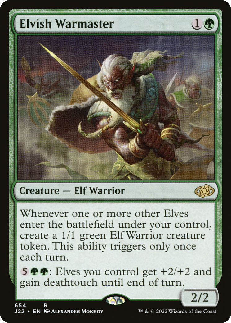 Elvish Warmaster (J22-654) [Jumpstart 2022] MTG Single Wizards of the Coast