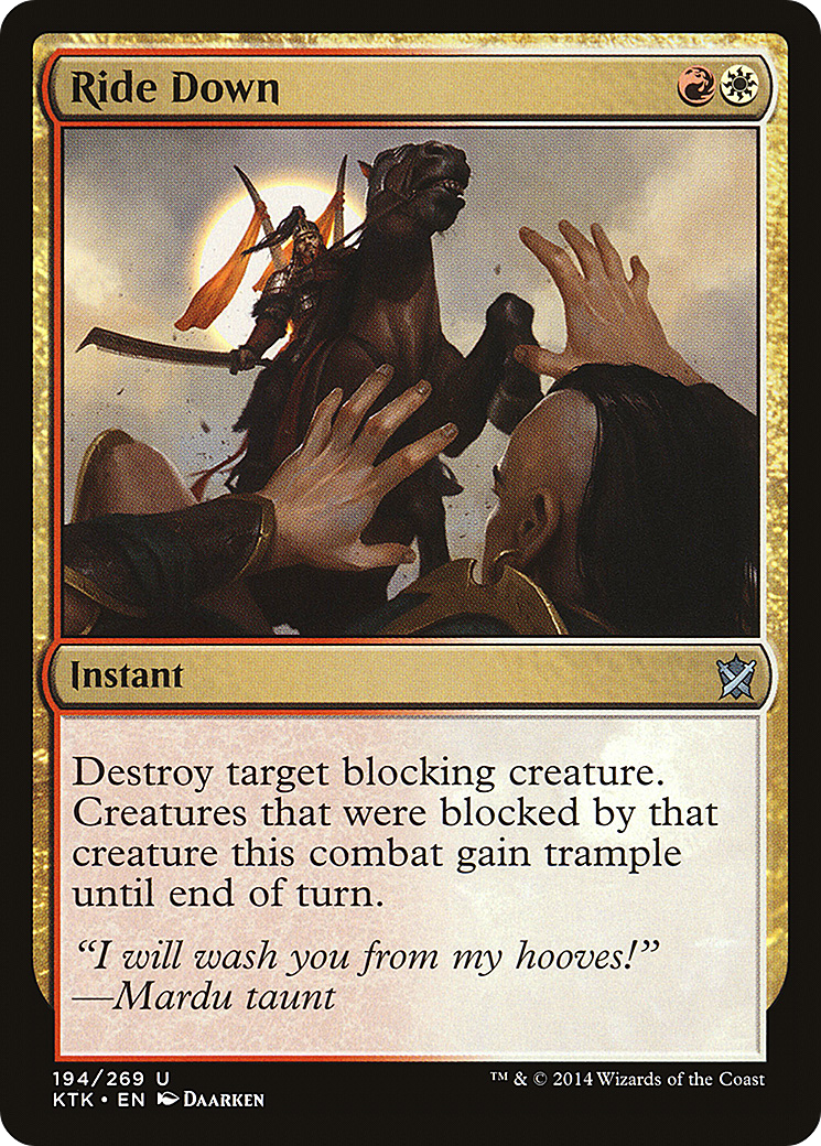 Ride Down (KTK-194) [Khans of Tarkir] MTG Single Wizards of the Coast