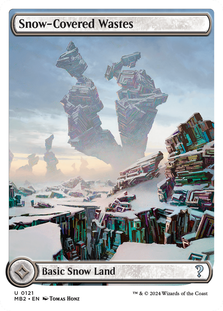 Snow-Covered Wastes (White Border) (MB2-121) [Mystery Booster] Mystery Booster 2 MTG Single Wizards of the Coast