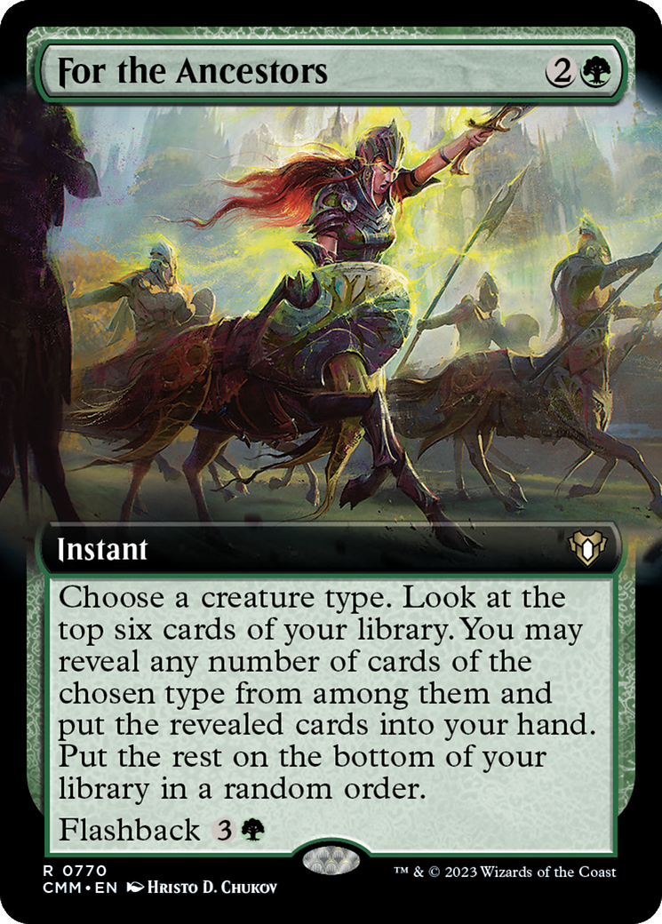 For the Ancestors (CMM-770) [Commander Masters] (Extended Art) MTG Single Wizards of the Coast