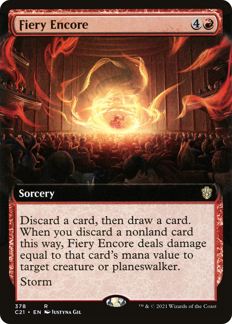 Fiery Encore (C21-378) [Commander 2021] (Extended Art) MTG Single Wizards of the Coast