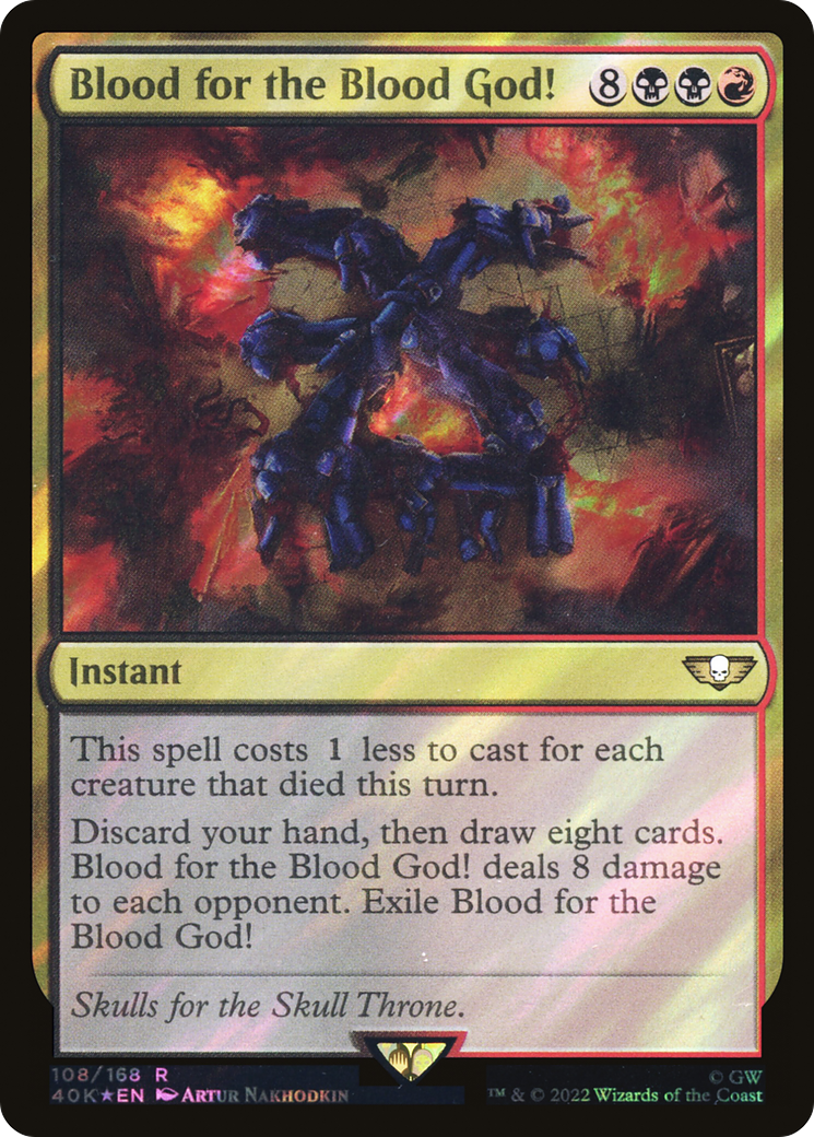 Blood for the Blood God! (Surge Foil) (40K-108) [Warhammer 40,000 Commander] Foil MTG Single Wizards of the Coast