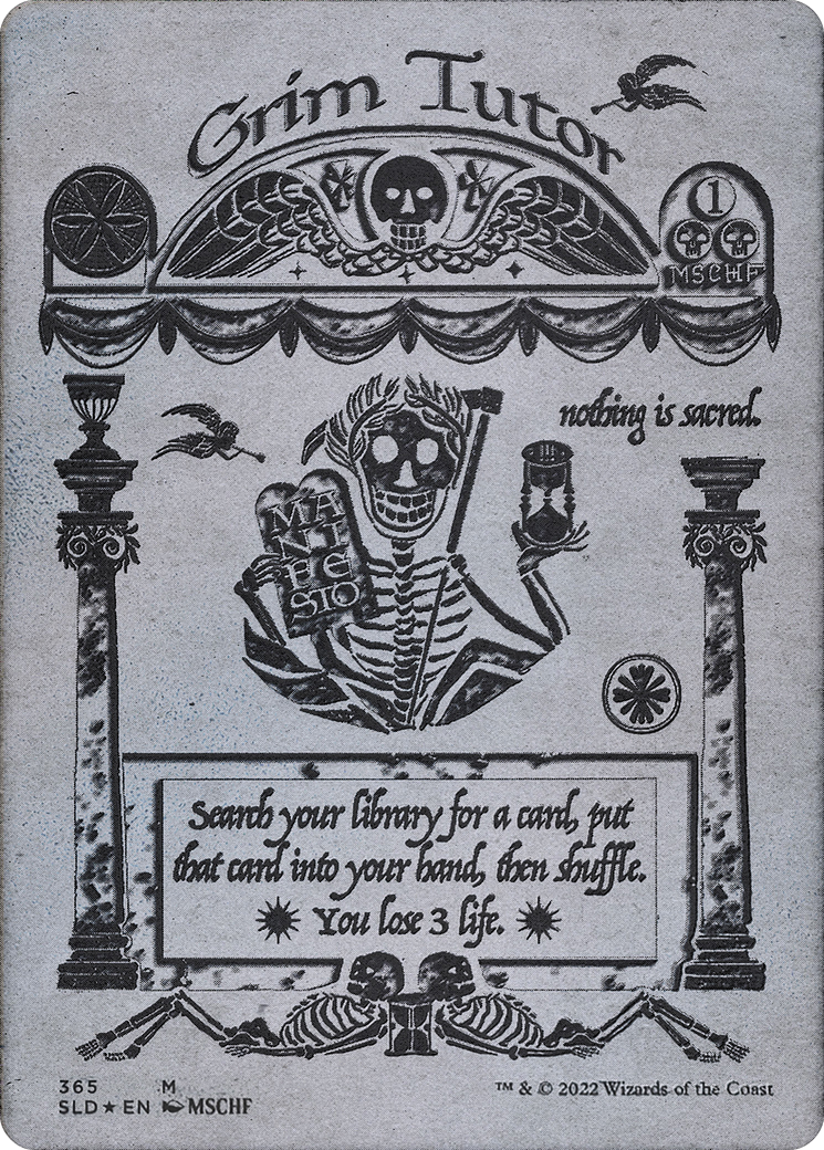 Grim Tutor (SLD-365) [Secret Lair] Drop (Borderless) Foil MTG Single Wizards of the Coast