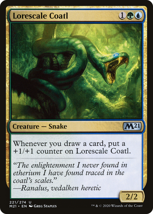 Lorescale Coatl (M21-221) [Core Set 2021] MTG Single Wizards of the Coast