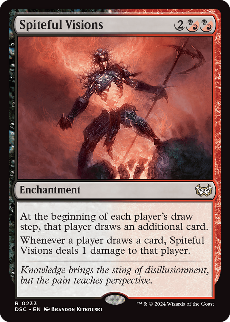 Spiteful Visions (DSC-233) [Duskmourn: House of Horror Commander] MTG Single Wizards of the Coast