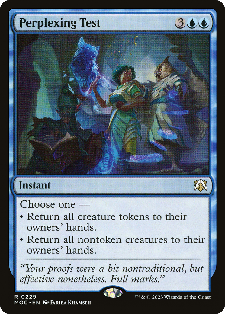 Perplexing Test (MOC-229) [March of the Machine Commander] MTG Single Wizards of the Coast