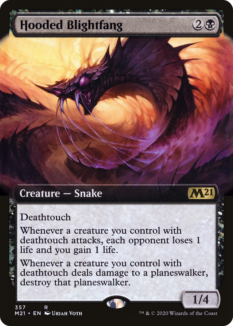 Hooded Blightfang (M21-357) [Core Set 2021] (Extended Art) MTG Single Wizards of the Coast