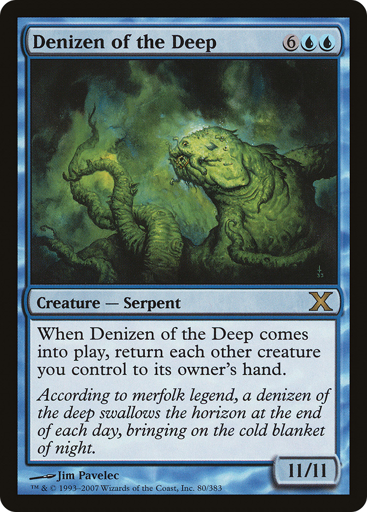 Denizen of the Deep (10E-080) [Tenth Edition] Foil MTG Single Wizards of the Coast