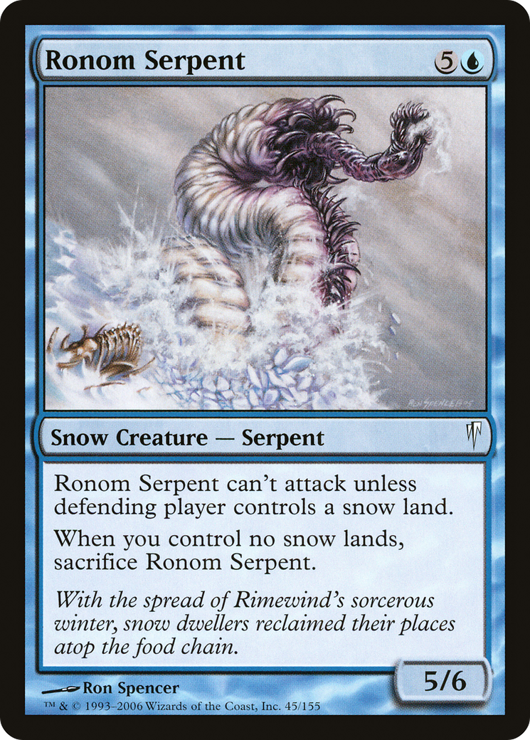 Ronom Serpent (CSP-045) [Coldsnap] Foil MTG Single Wizards of the Coast