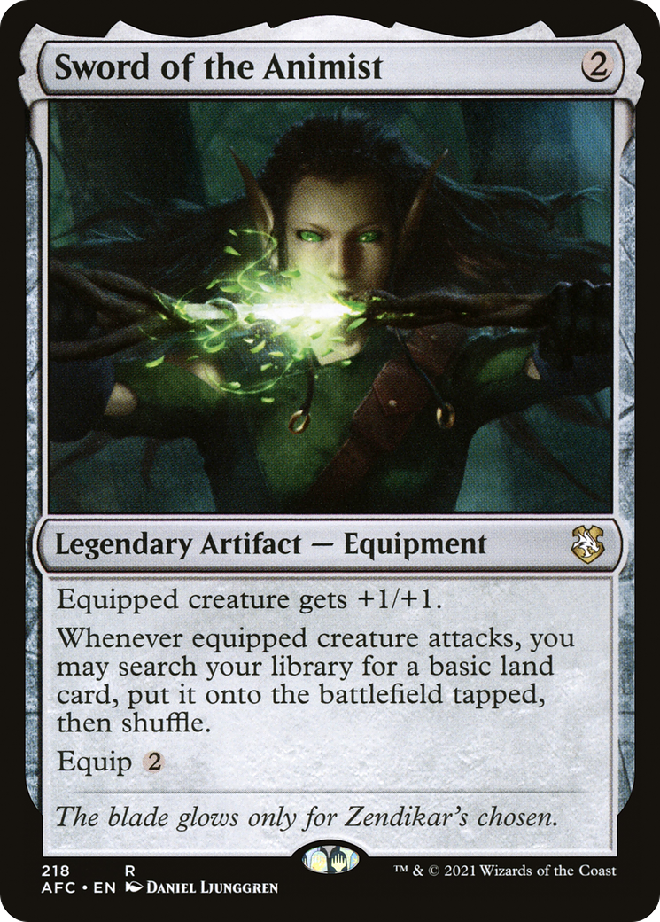 Sword of the Animist (AFC-218) [Forgotten Realms Commander] MTG Single Wizards of the Coast