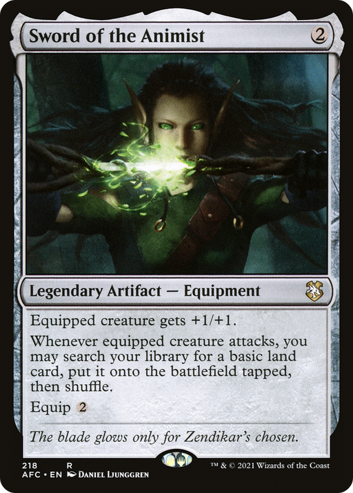 Sword of the Animist (AFC-218) [Forgotten Realms Commander] MTG Single Wizards of the Coast