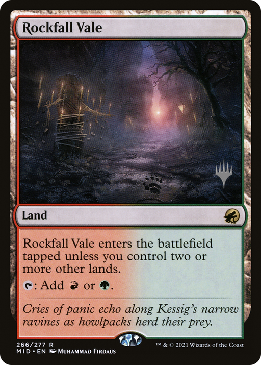 Rockfall Vale (PPMID-266) [Innistrad: Midnight Hunt Promos] Foil MTG Single Wizards of the Coast