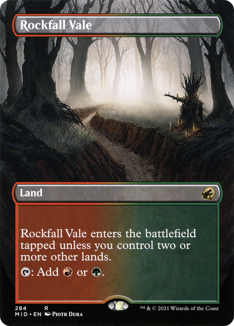 Rockfall Vale (MID-284) [Innistrad: Midnight Hunt] (Borderless) MTG Single Wizards of the Coast