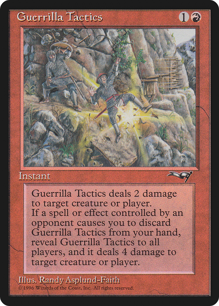 Guerrilla Tactics (Cliff) (ALL-111) [Alliances] MTG Single Wizards of the Coast