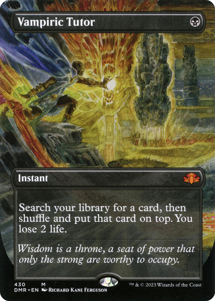 Vampiric Tutor (DMR-430) [Dominaria Remastered] (Borderless) Foil MTG Single Wizards of the Coast
