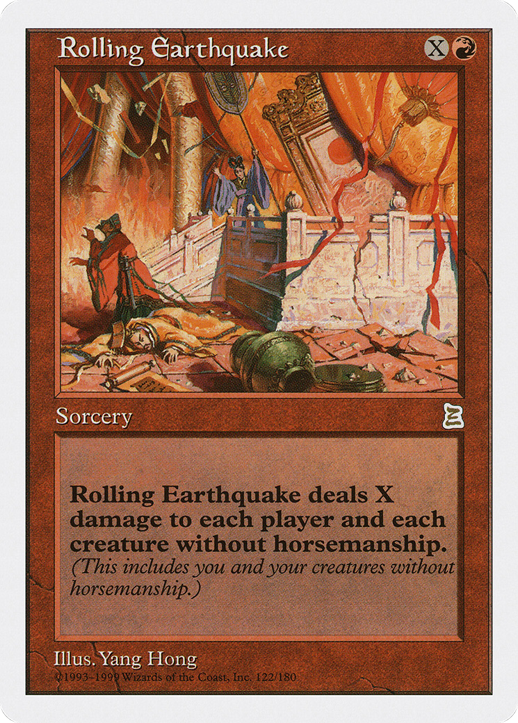Rolling Earthquake (PTK-122) [Oldschool] Portal Three Kingdoms MTG Single Wizards of the Coast