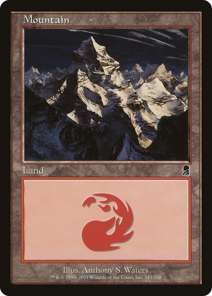 Mountain (ODY-343) [Odyssey] MTG Single Wizards of the Coast