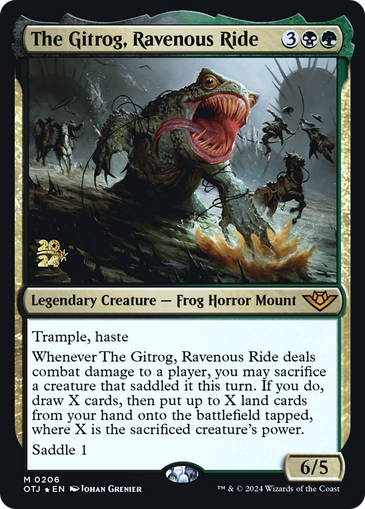 The Gitrog, Ravenous Ride (PRE-206) [Outlaws of Thunder Junction Promos] Foil MTG Single Wizards of the Coast