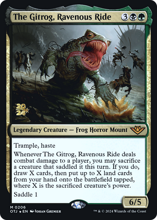 The Gitrog, Ravenous Ride (PRE-206) [Outlaws of Thunder Junction Promos] Foil MTG Single Wizards of the Coast