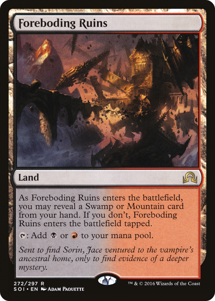 Foreboding Ruins (SOI-272) [Shadows over Innistrad] Foil MTG Single Wizards of the Coast