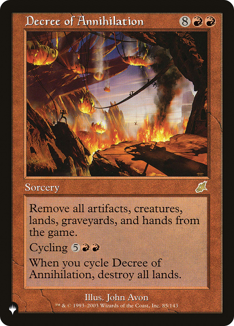 Decree of Annihilation (LIST-85/143) [Mystery Booster] The List MTG Single Wizards of the Coast