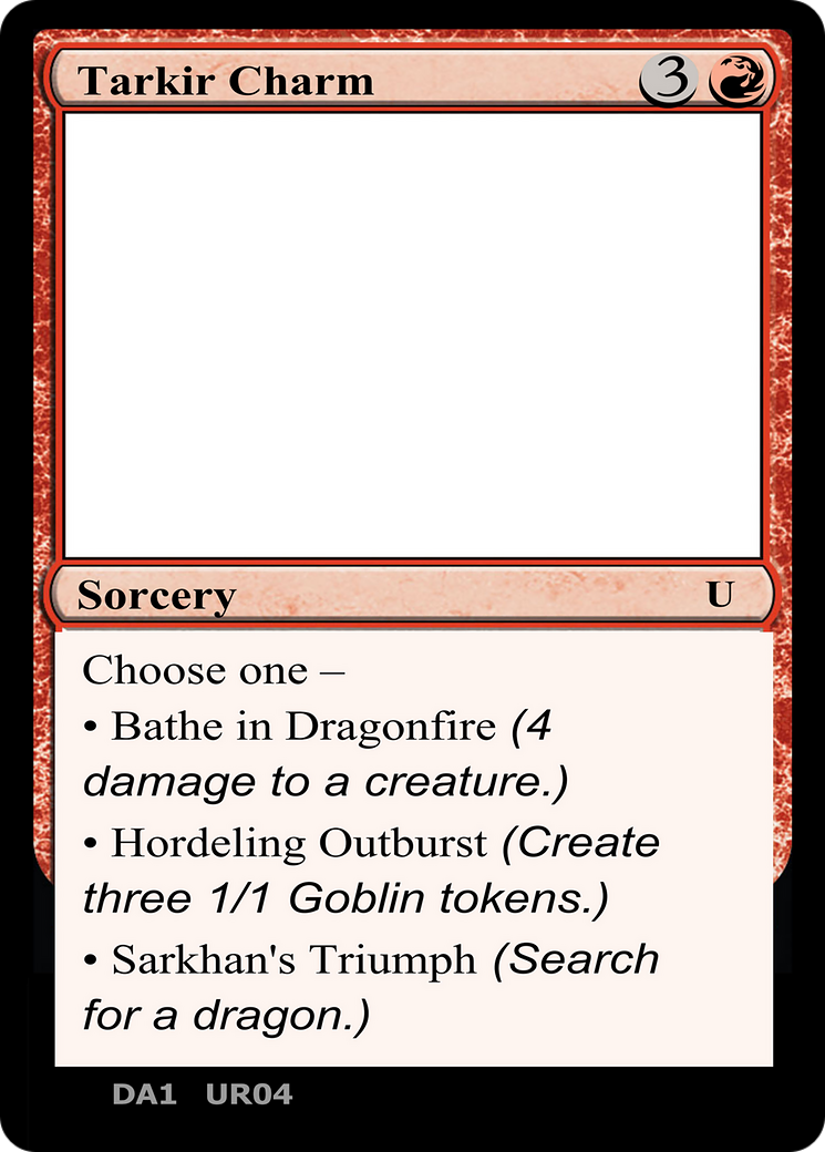 Tarkir Charm (UNK-UR04C) [Misc] Unknown Event MTG Single Wizards of the Coast