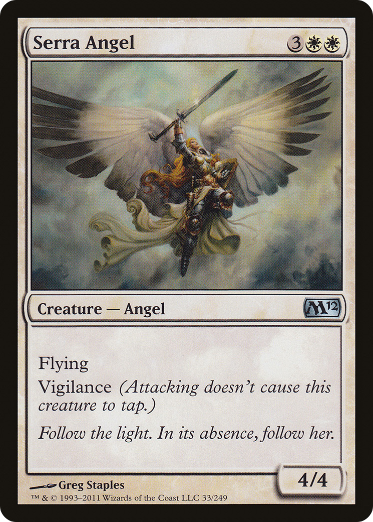 Serra Angel (M12-033) [Magic 2012] MTG Single Wizards of the Coast
