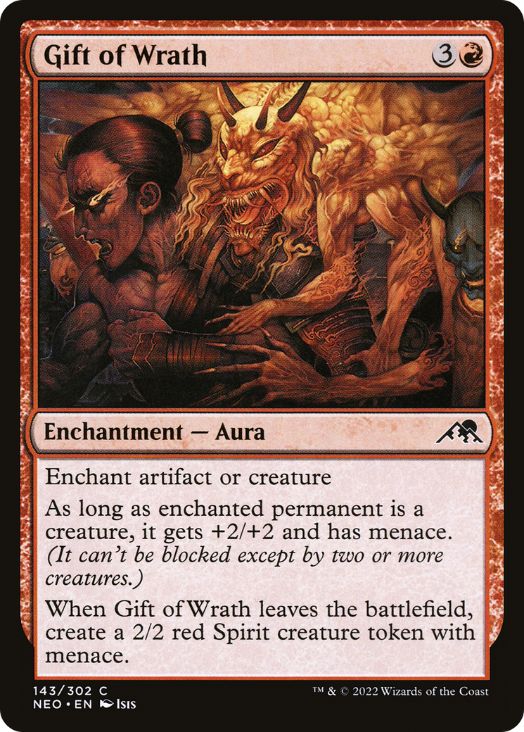 Gift of Wrath (NEO-143) [Kamigawa: Neon Dynasty] MTG Single Wizards of the Coast