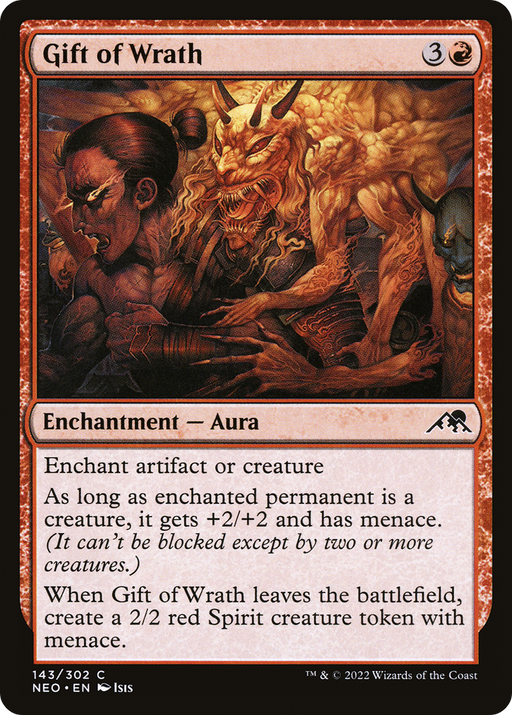 Gift of Wrath (NEO-143) [Kamigawa: Neon Dynasty] MTG Single Wizards of the Coast