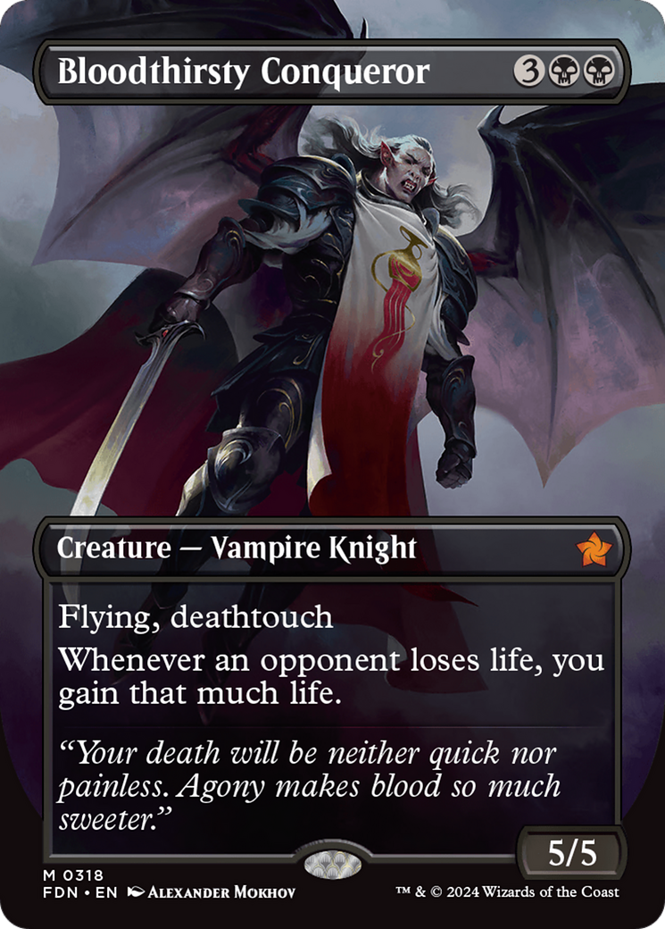 Bloodthirsty Conqueror (FDN-318) [Foundations] (Borderless) Foil MTG Single Wizards of the Coast