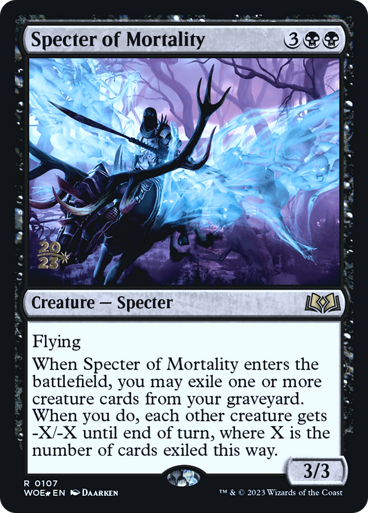 Specter of Mortality (PRE-107) [Wilds of Eldraine Promos] Foil MTG Single Wizards of the Coast