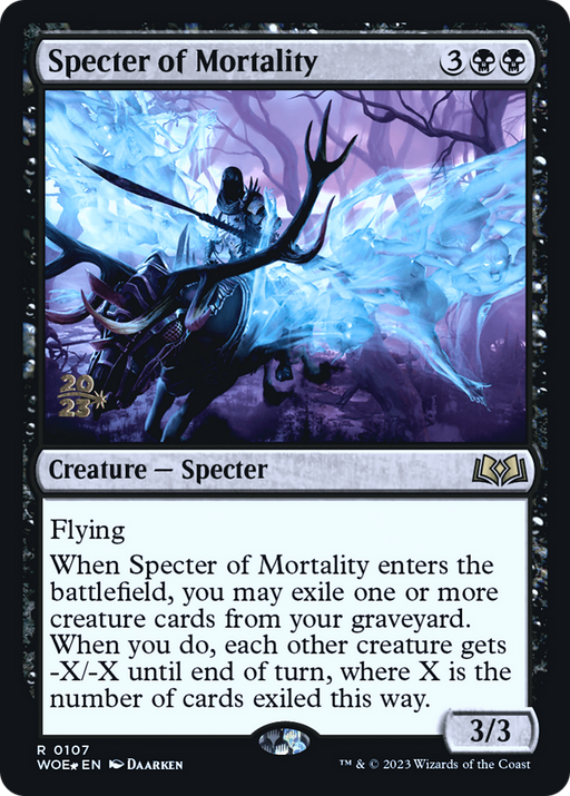 Specter of Mortality (PRE-107) [Wilds of Eldraine Promos] Foil MTG Single Wizards of the Coast