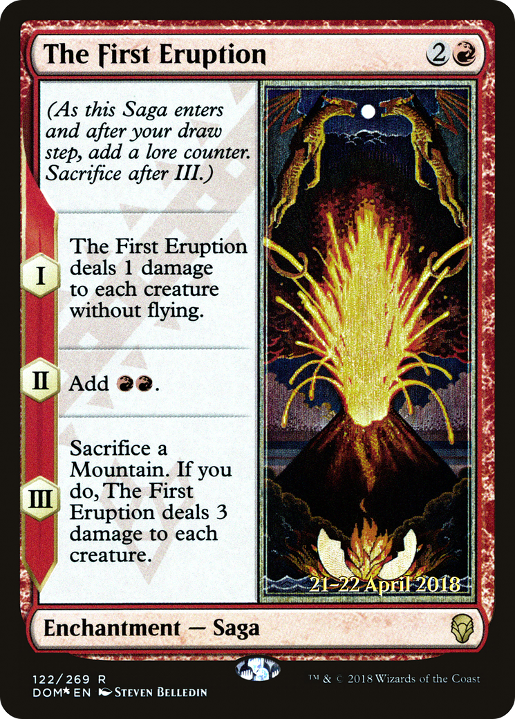 The First Eruption (PRE-122) [Dominaria Promos] Foil MTG Single Wizards of the Coast