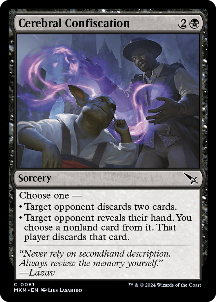 Cerebral Confiscation (MKM-081) [Murders at Karlov Manor] MTG Single Wizards of the Coast