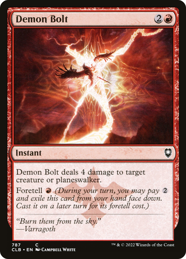 Demon Bolt (CLB-787) [Commander Legends: Battle for Baldur's Gate] MTG Single Wizards of the Coast