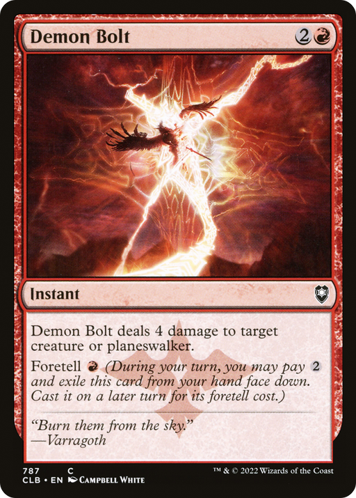 Demon Bolt (CLB-787) [Commander Legends: Battle for Baldur's Gate] MTG Single Wizards of the Coast