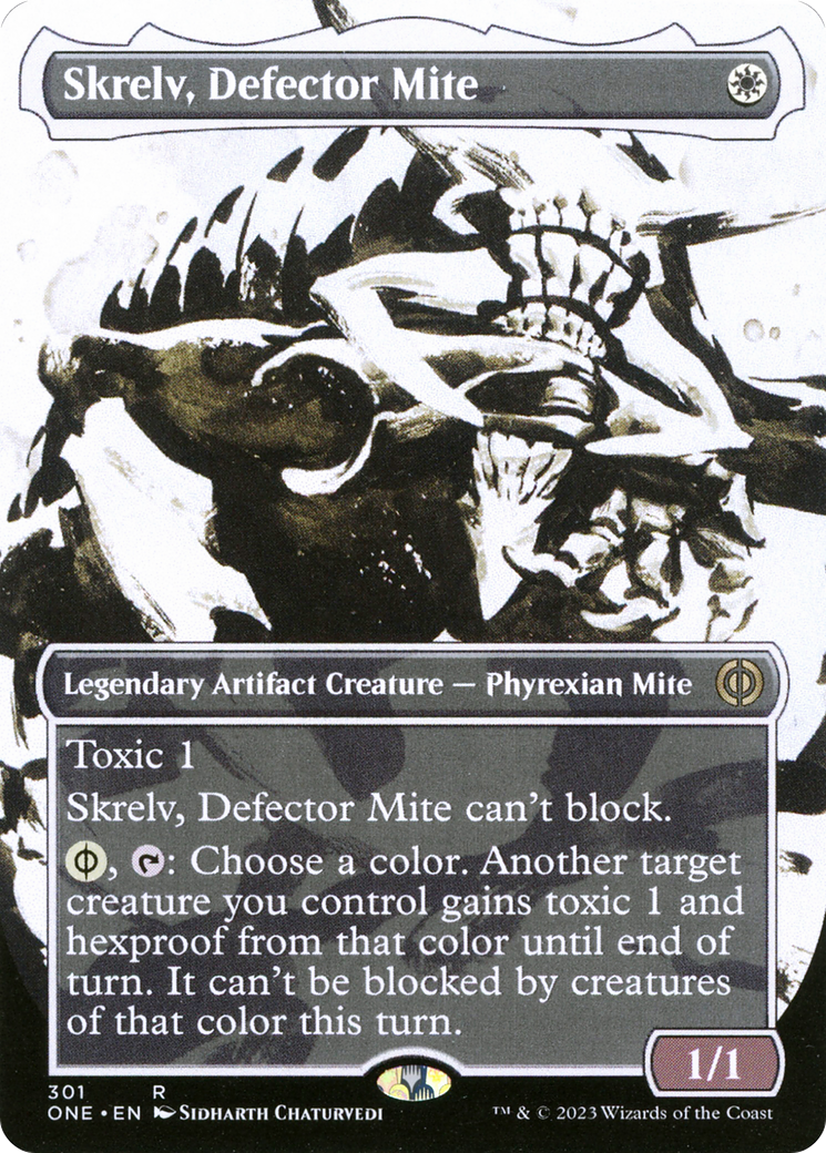 Skrelv, Defector Mite (ONE-301) [Phyrexia: All Will Be One] (Showcase) (Borderless) Foil MTG Single Wizards of the Coast