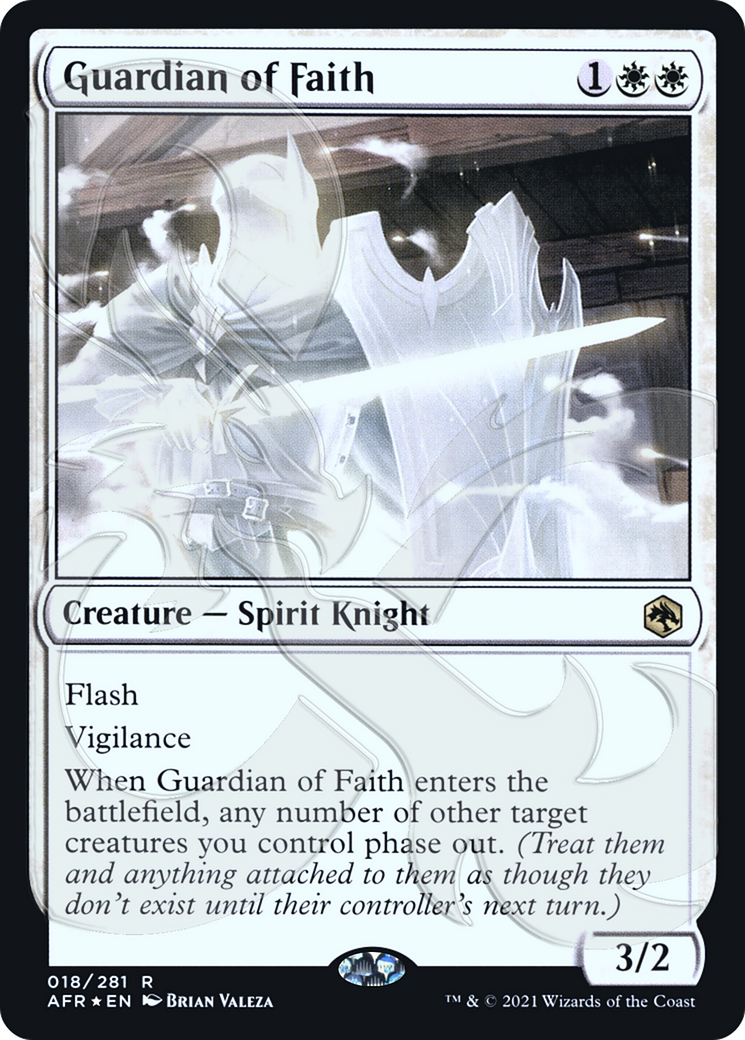 Guardian of Faith (AFR&-018) [Adventures in the Forgotten Realms Promos] Foil MTG Single Wizards of the Coast