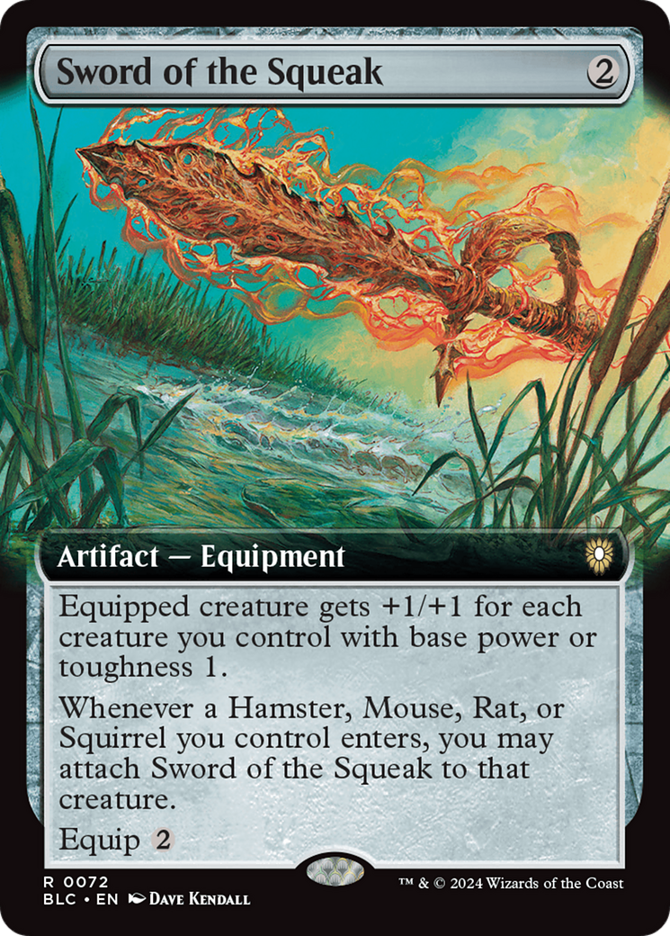 Sword of the Squeak (BLC-072) [Bloomburrow Commander] (Extended Art) MTG Single Wizards of the Coast