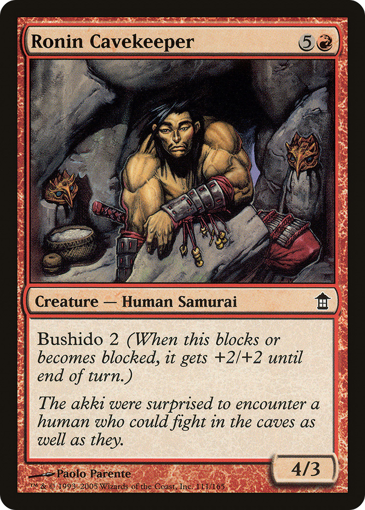 Ronin Cavekeeper (SOK-111) [Saviors of Kamigawa] MTG Single Wizards of the Coast