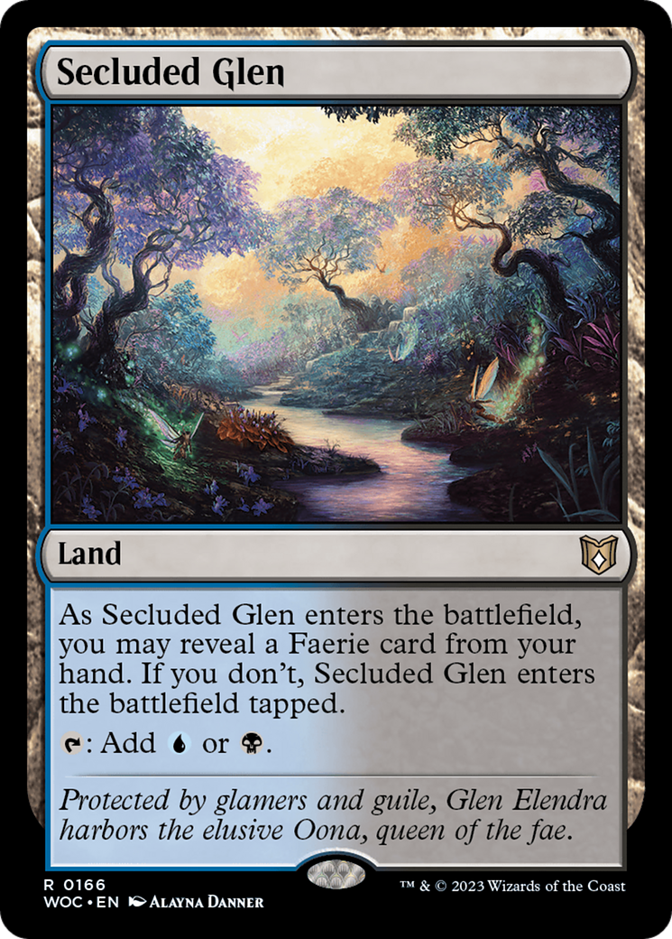 Secluded Glen (WOC-166) [Wilds of Eldraine Commander] MTG Single Wizards of the Coast