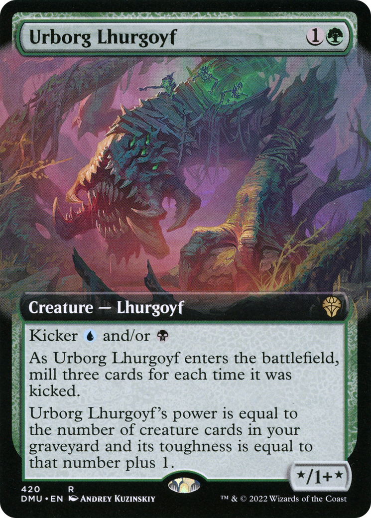 Urborg Lhurgoyf (DMU-420) [Dominaria United] (Extended Art) Foil MTG Single Wizards of the Coast