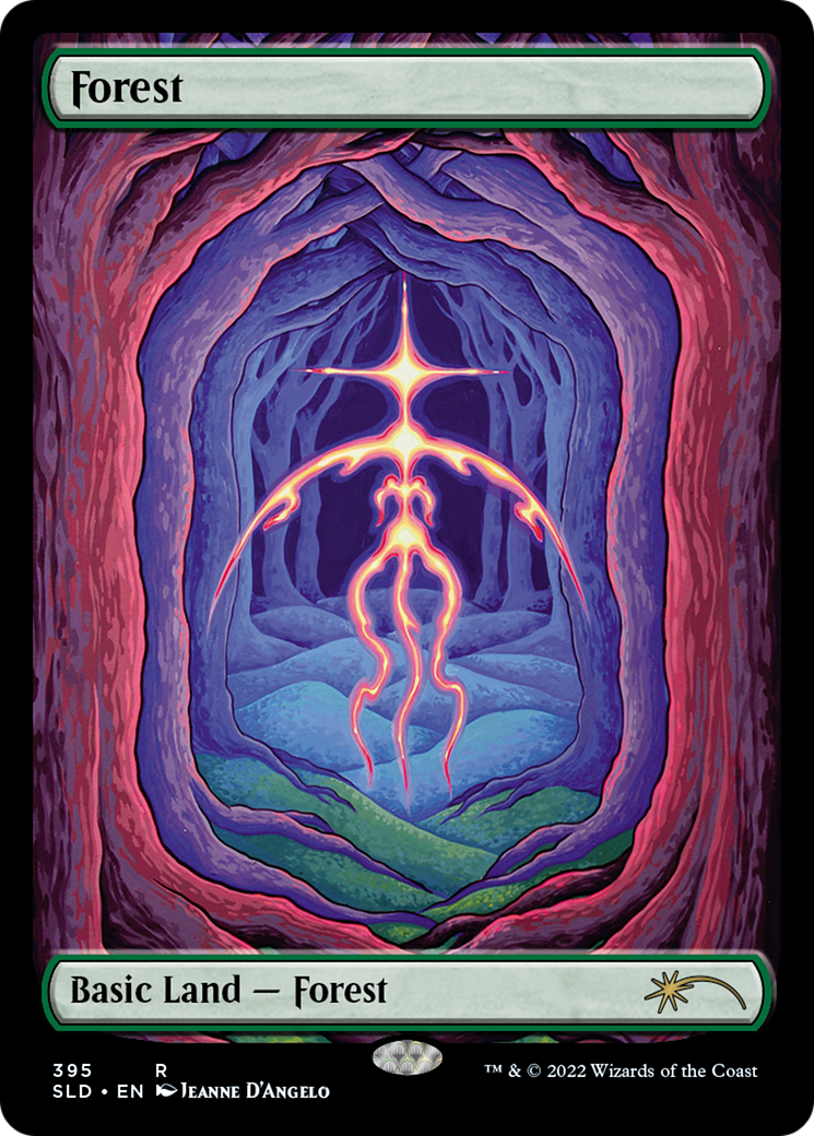 Forest (395) (SLD-395) [Secret Lair] Drop Foil MTG Single Wizards of the Coast