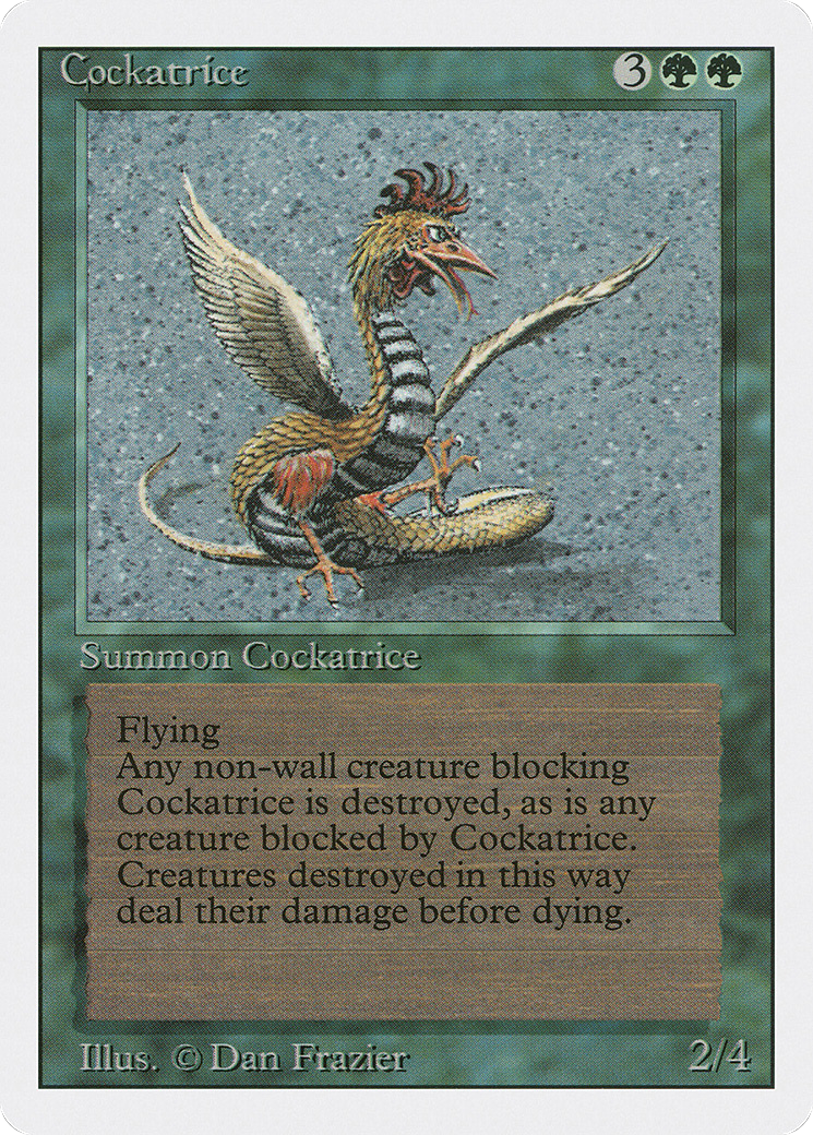 Cockatrice (3ED-189) [Revised Edition] MTG Single Wizards of the Coast