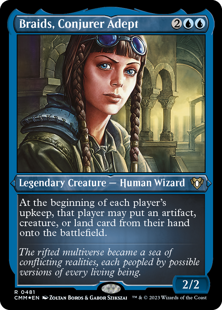 Braids, Conjurer Adept (CMM-481) [Commander Masters] Etched Foil MTG Single Wizards of the Coast