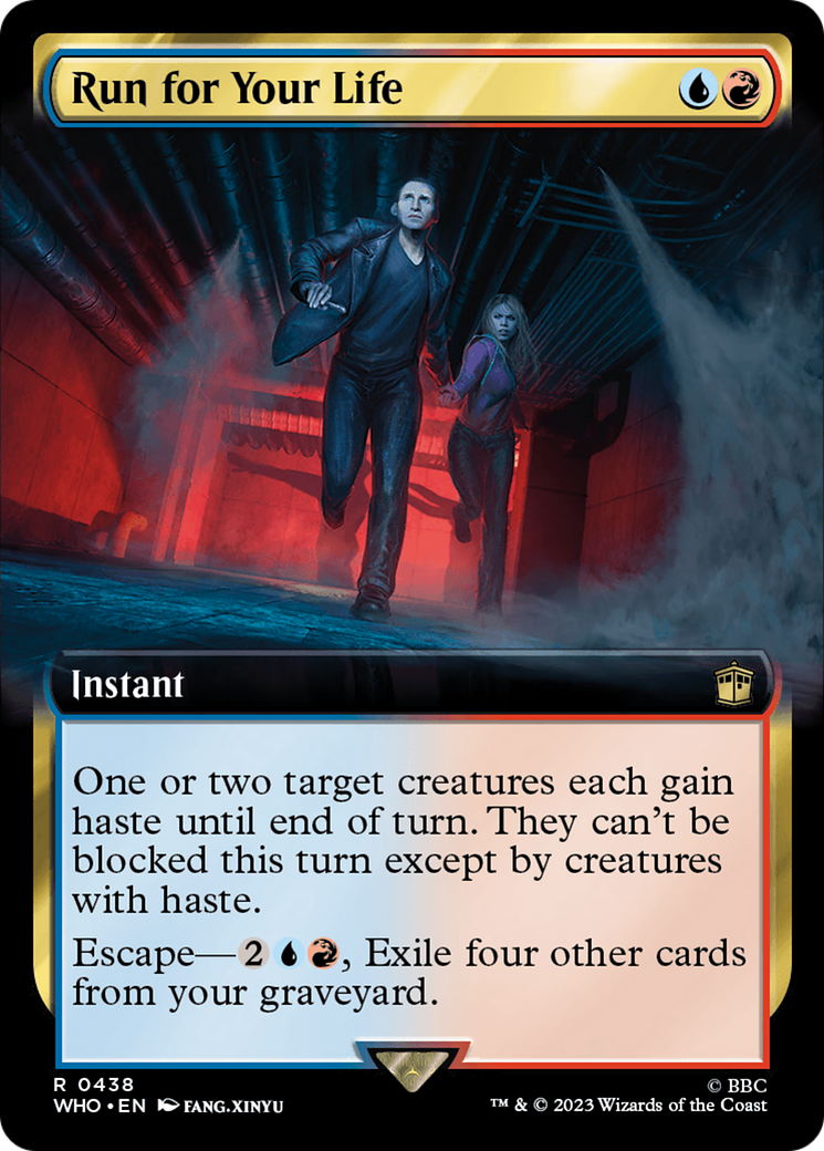 Run for Your Life (WHO-438) [Doctor Who] (Extended Art) Foil MTG Single Wizards of the Coast