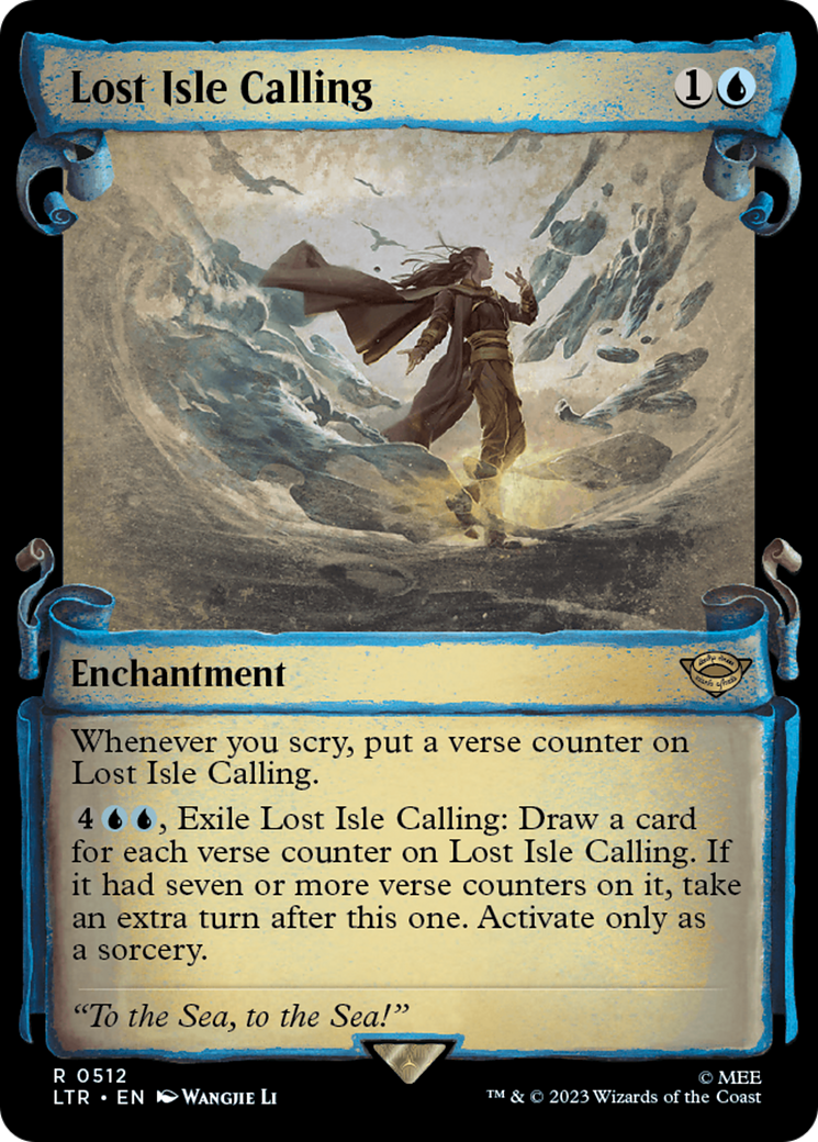 Lost Isle Calling (Showcase Scrolls) (LTR-512) [The Lord of the Rings: Tales of Middle-earth] (Showcase) MTG Single Wizards of the Coast